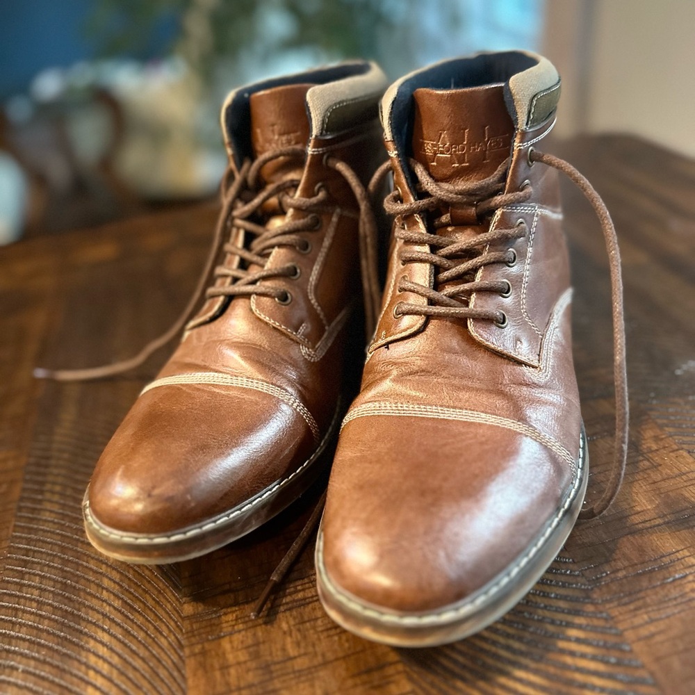 Men's Brown  Lace-Up Boots